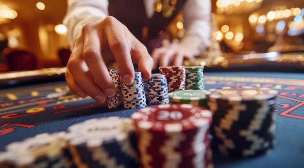 Live dealer spinning Number Pattern wheel